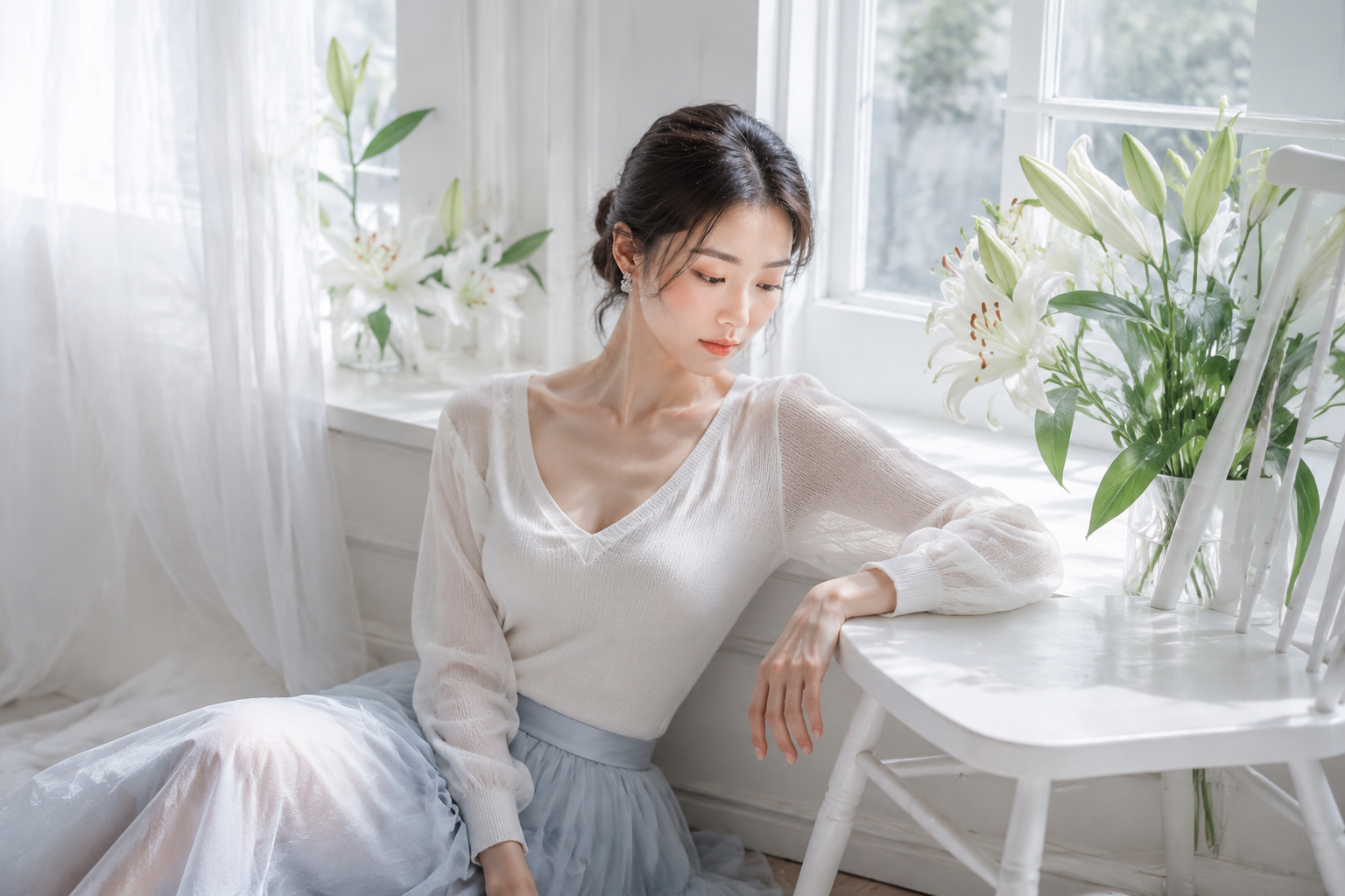 百合窗边主题样片 4