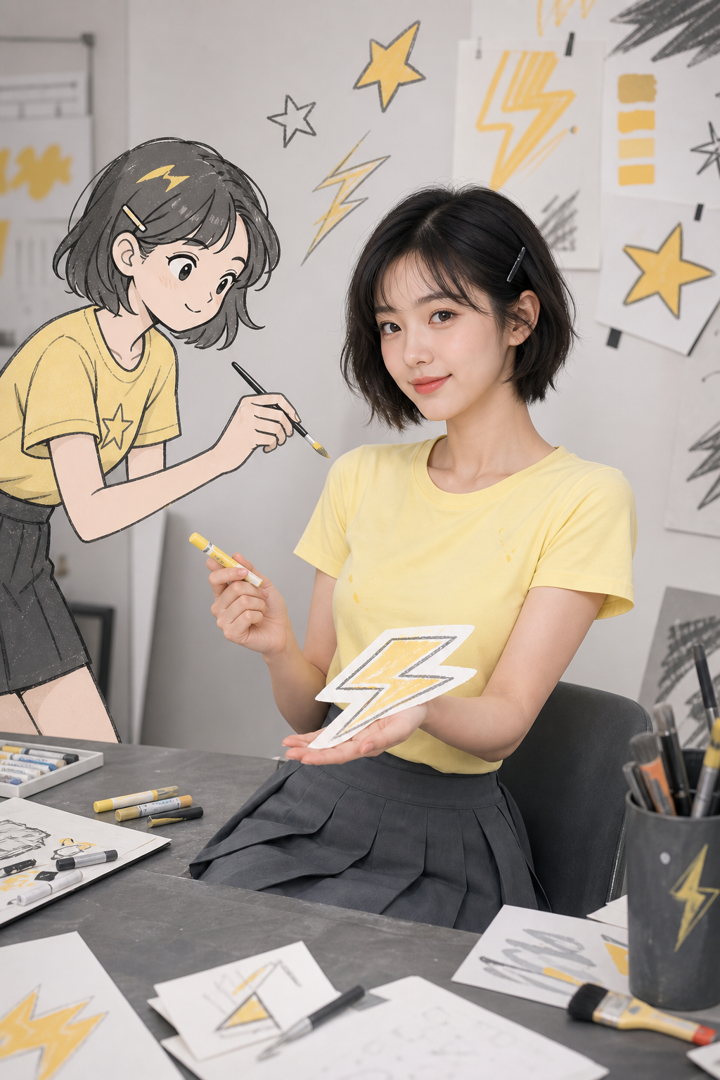 今天画个酷女孩主题样片 8