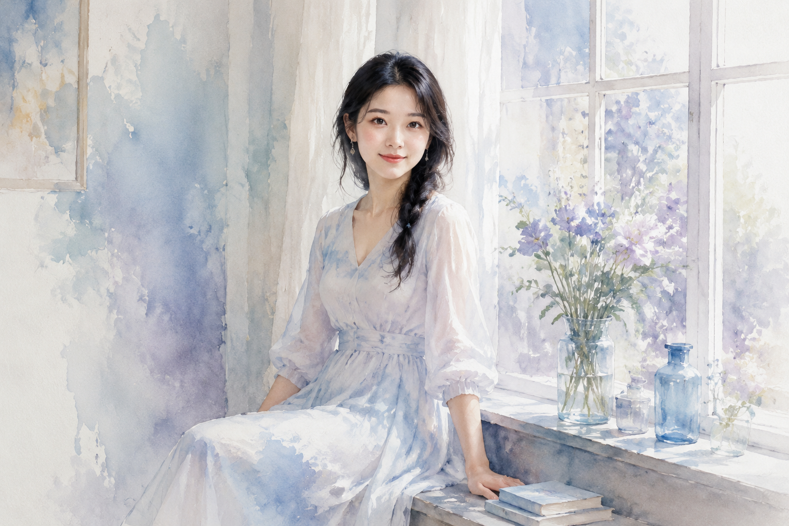 水彩窗边主题样片 5