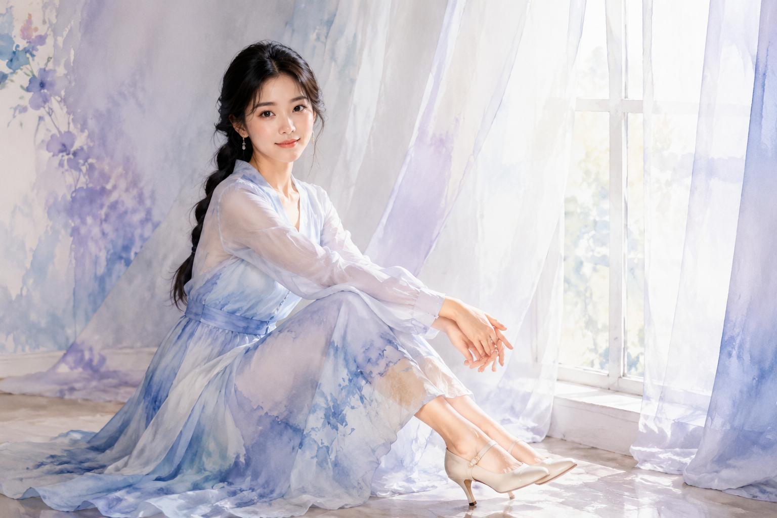 水彩窗边主题样片 1
